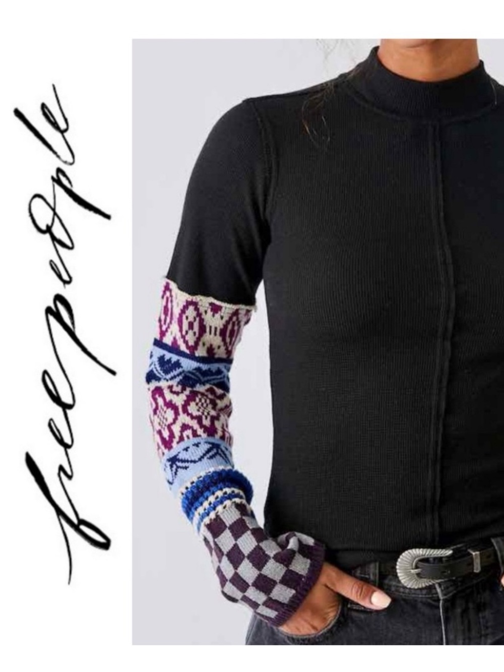 NEW Free People We The Free “Gorgeous Cuff” Thermal Top Sz XS NWOT